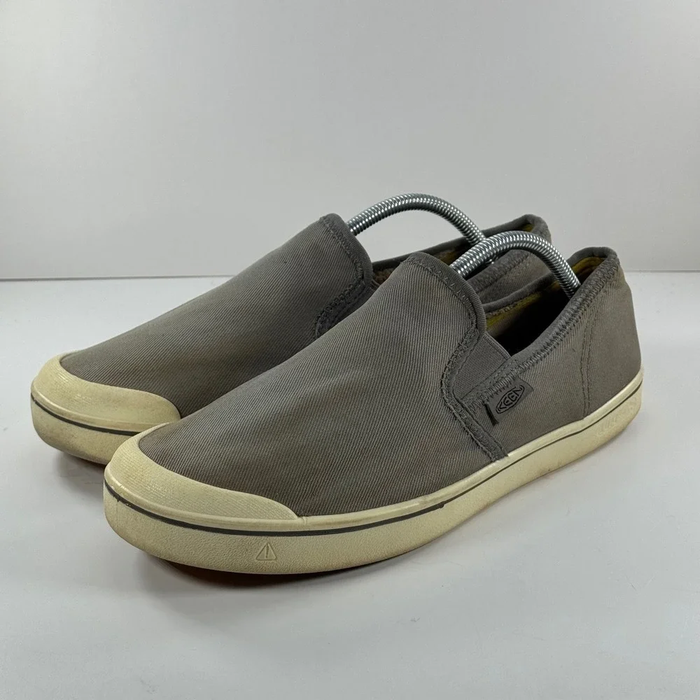 Keen Elsa Lite Slip On Canvas Sneakers Grey Mens 11 1026468‎ LUFTcell